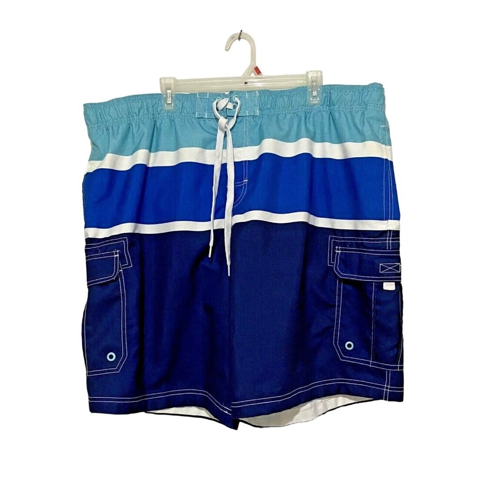 Op Swim Trunks 3XL Blue Vacation Travel Beach Pool Activewear Exercise Polyester